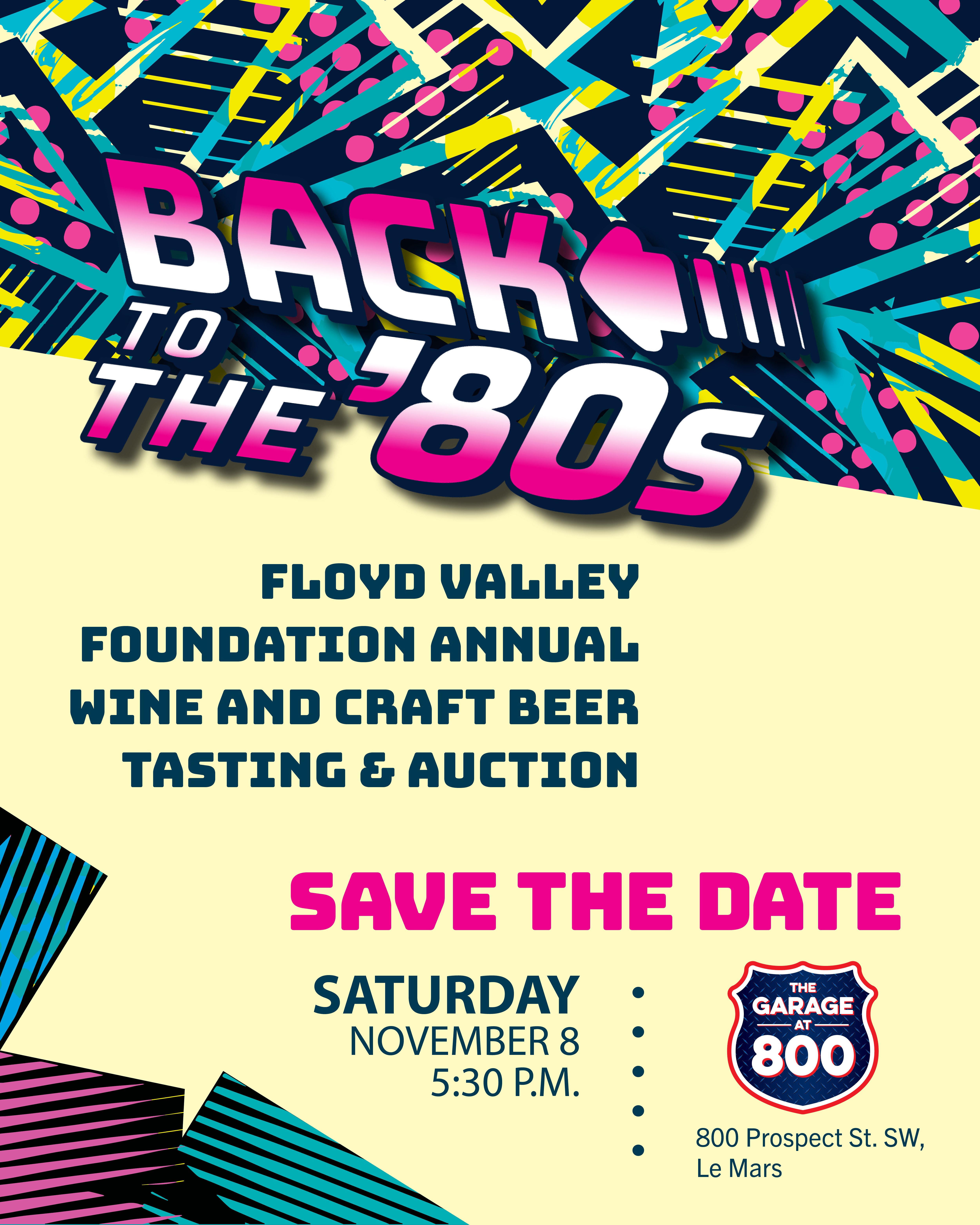 Back to the 80s: Floyd Valley Foundation Annual Wine and Craft Beer Tasting and Auction